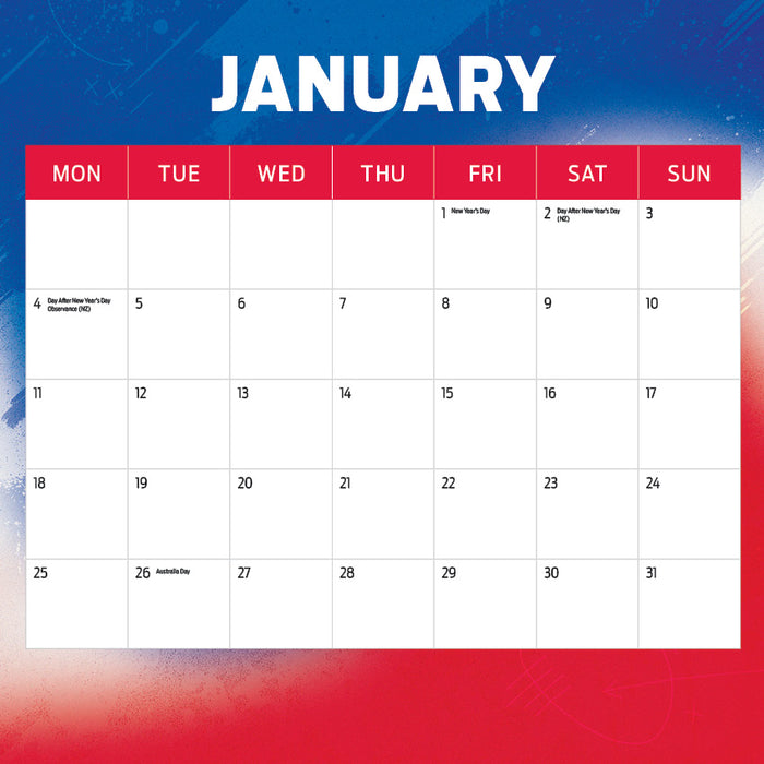 AFL Western Bulldogs 2027 Square Wall Calendar