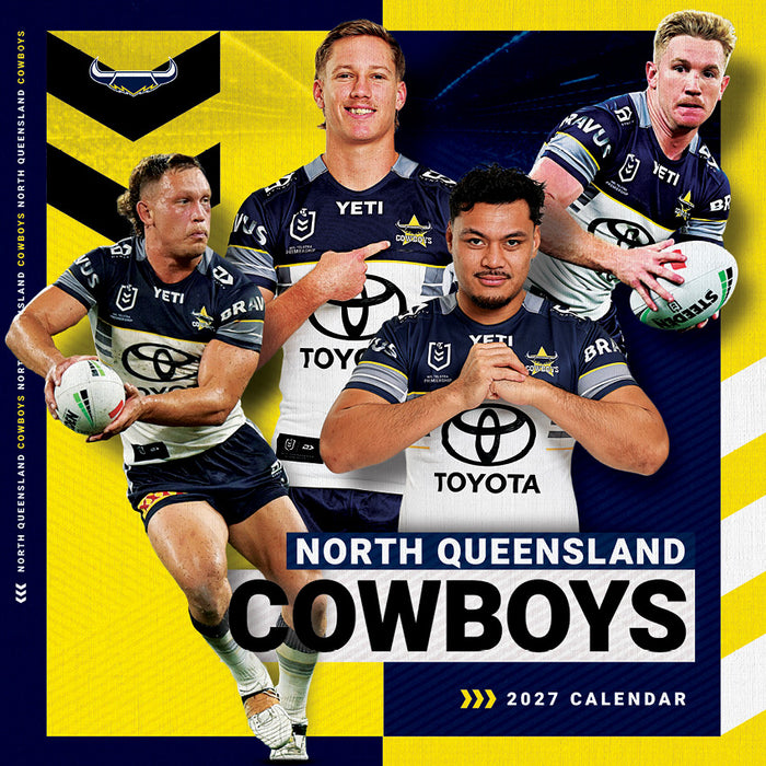 NRL North Queensland Cowboys 2027 Square Wall Calendar