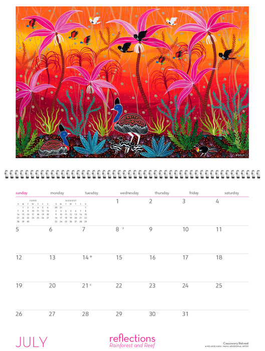 Reflections Rainforest and Reef 2026 Large Wall Calendar