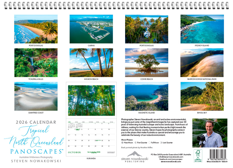 Tropical North Queensland Panoscapes 2026 Large Wall Calendar