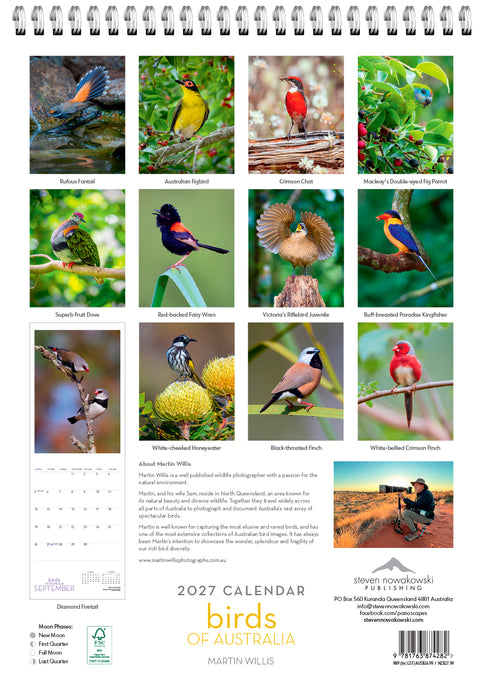 Birds of Australia 2027 Large Wall Calendar