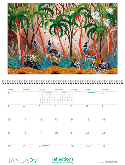 Reflections Rainforest Reef 2027 Large Wall Calendar