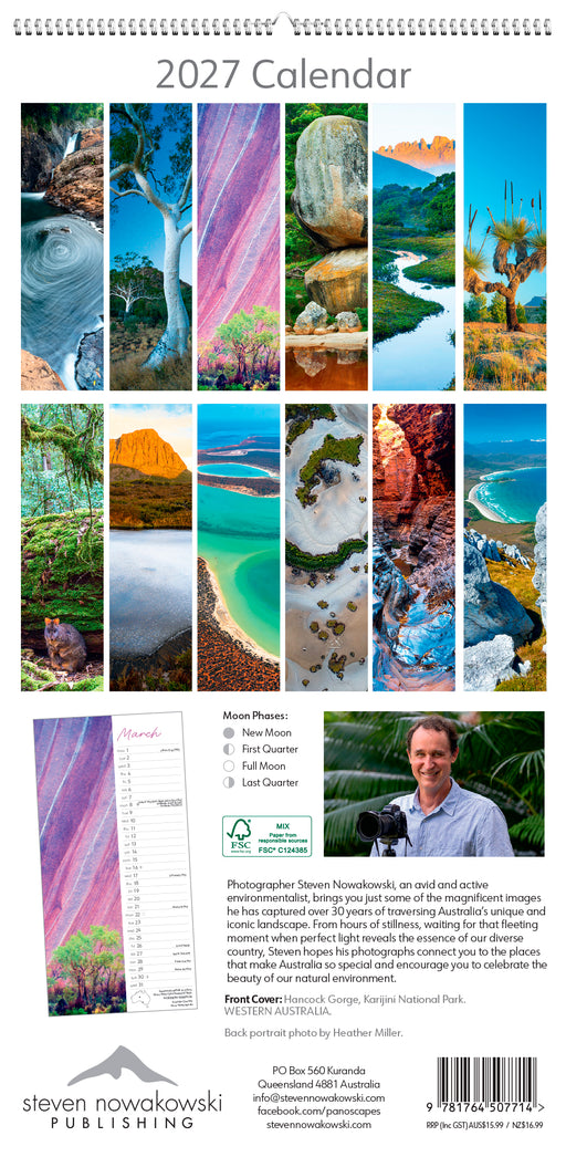Wild Places of Australia 2027 Slimline Wall Calendar