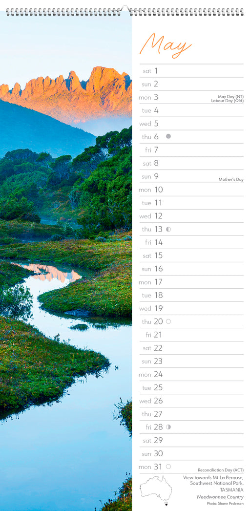 Wild Places of Australia 2027 Slimline Wall Calendar