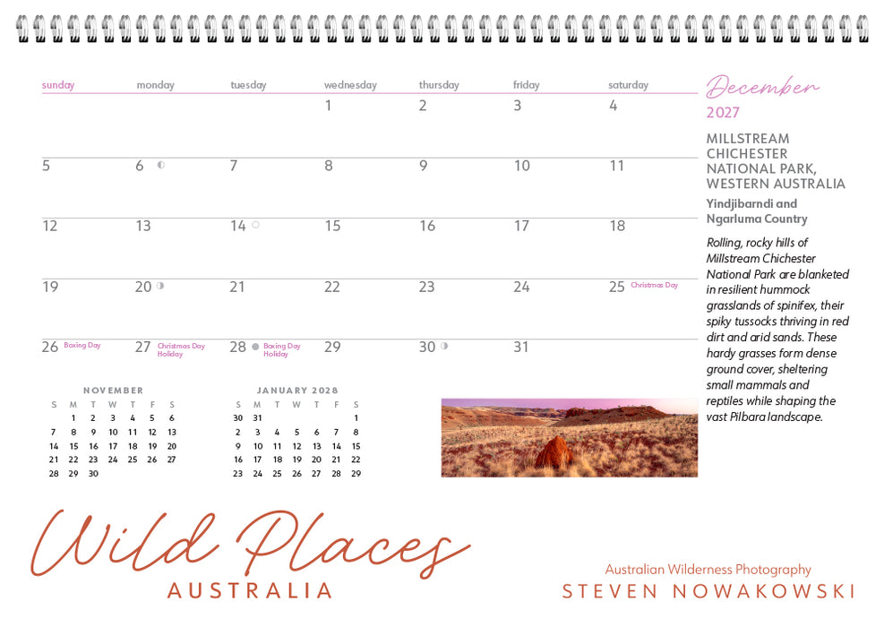 Wild Places of Australia 2027 Desk Organiser