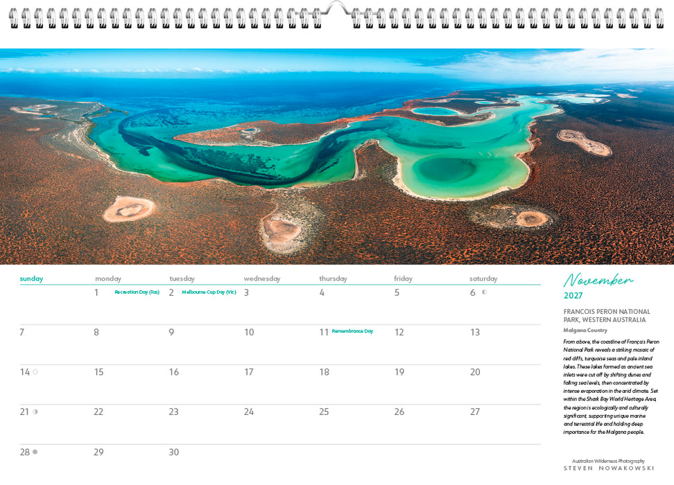 Wild Places of Australia 2027 Large Wall Calendar