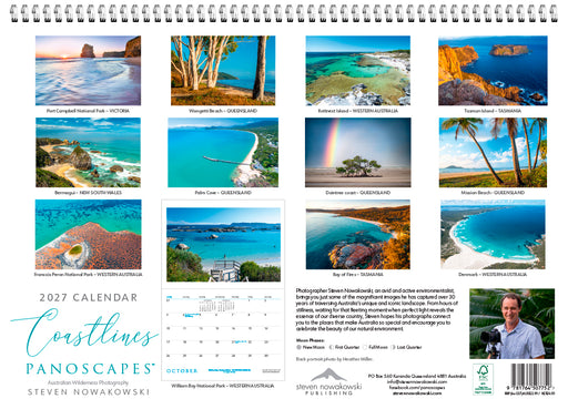 Coastlines Panoscapes 2027 Large Wall Calendar