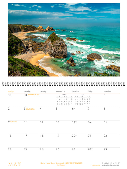 Coastlines Panoscapes 2027 Large Wall Calendar