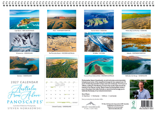 Australia from Above Panoscape 2027 Large Wall Calendar