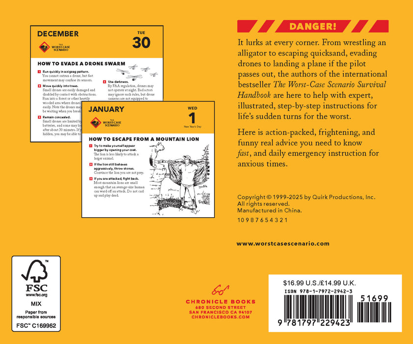 2025 The Worst Case Scenario Survival Page-A-Day Calendar by  Chronicle Books from Calendar Club