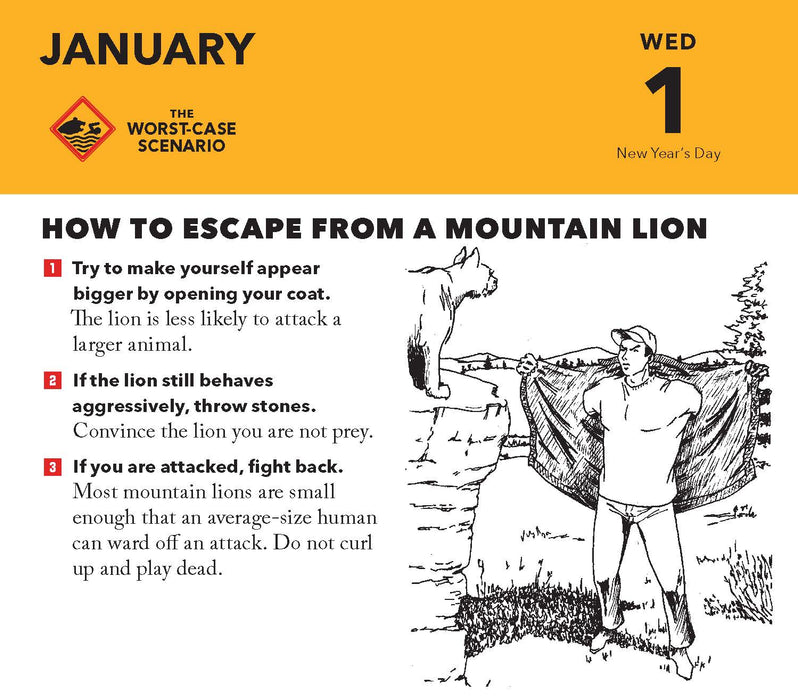 2025 The Worst Case Scenario Survival Page-A-Day Calendar by  Chronicle Books from Calendar Club