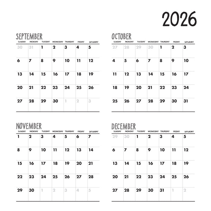 Star Wars Mandalorian Child 2027 Square Wall Calendar