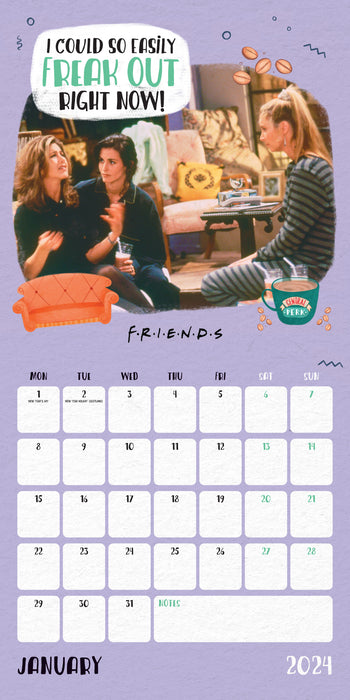 2024 Friends Wall Calendar