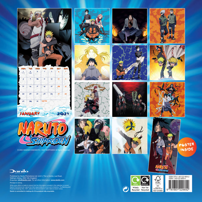 2024 Naruto Shippuden Wall Calendar