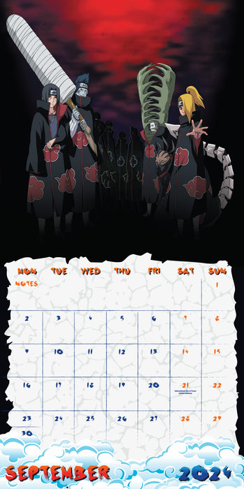 2024 Naruto Shippuden Wall Calendar