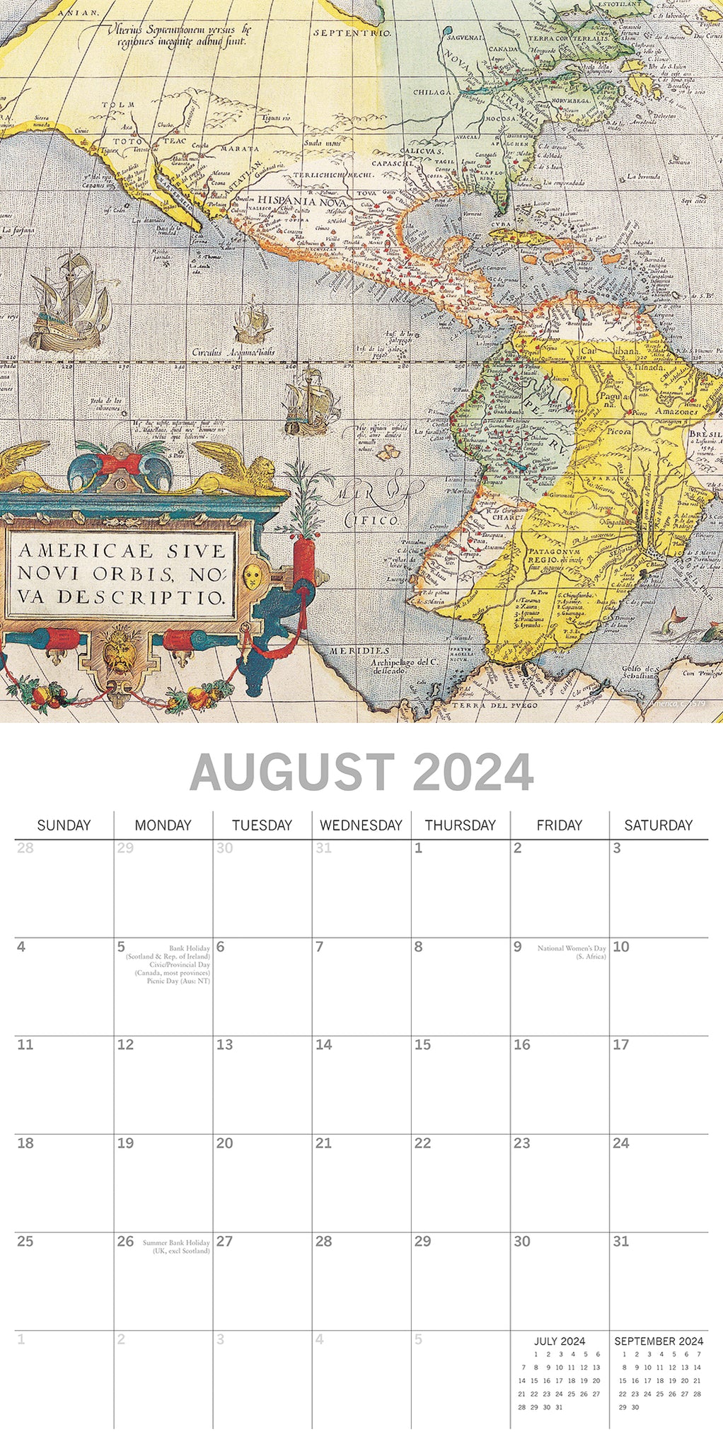 2024 Antique Maps Wall Calendar — Calendar Club
