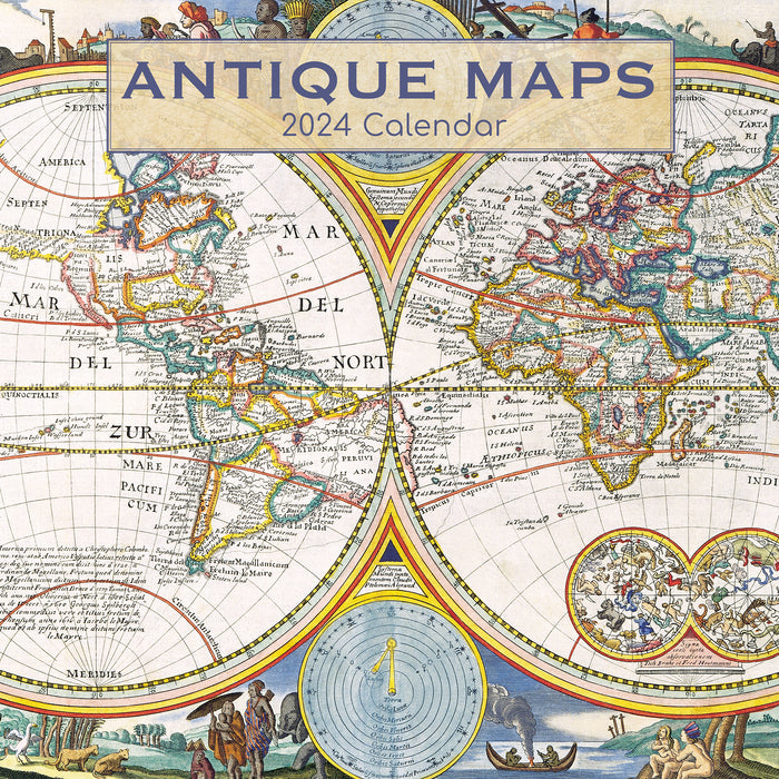 2024 Antique Maps Wall Calendar