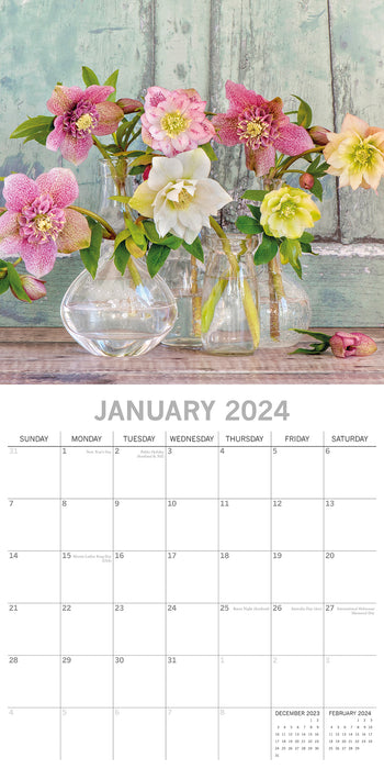 2024 Floral Collection Wall Calendar