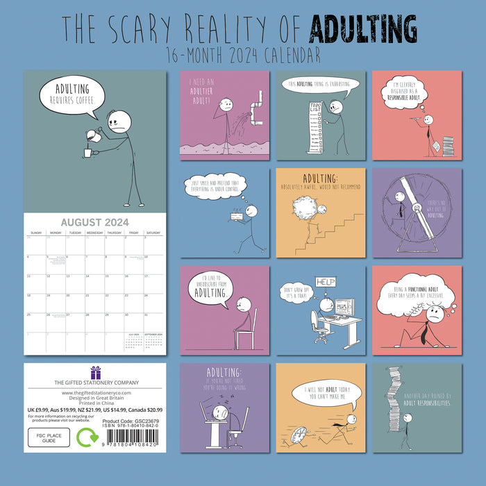 2024 The Scary Reality Of Adulting Wall Calendar Calendar Club 2024 The Scary Reality Of Adulting Wall Calendar Calendar Club
