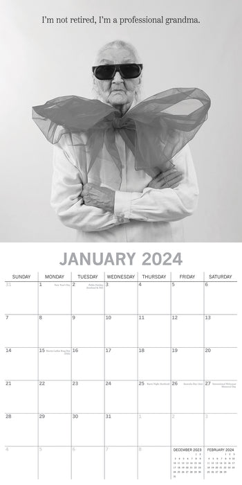 2024 Wrinkly Wit Wall Calendar