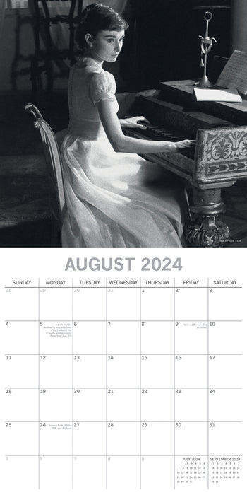 2024 Audrey Hepburn Wall Calendar