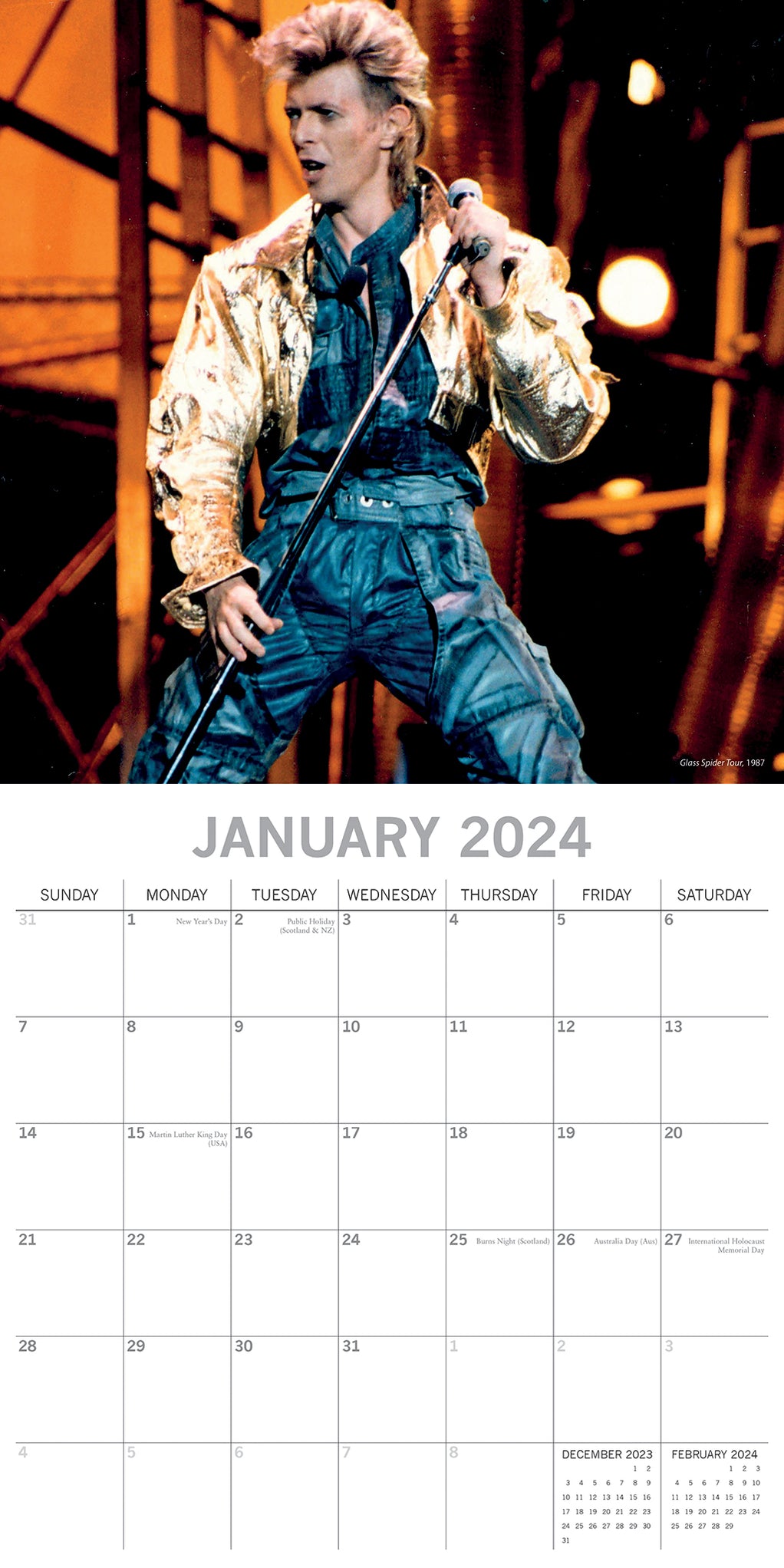 2024 David Bowie Wall Calendar — Calendar Club