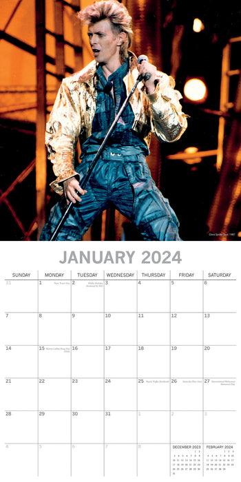 2024 David Bowie Wall Calendar