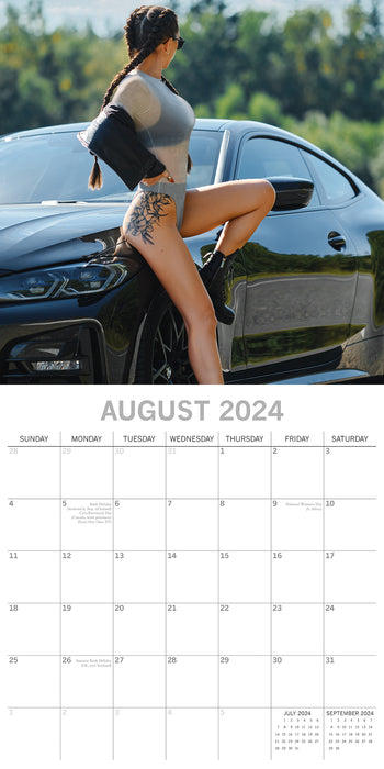 2024 Girls & Cars Wall Calendar