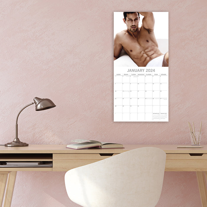 2024 Hot Shirtless Men Wall Calendar