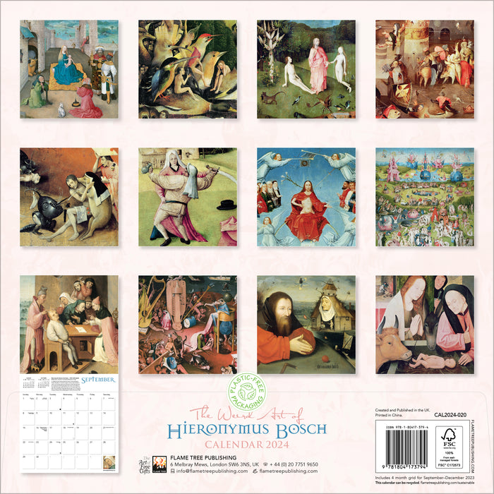 2024 The Weird Art of Hieronymus Bosch Wall Calendar