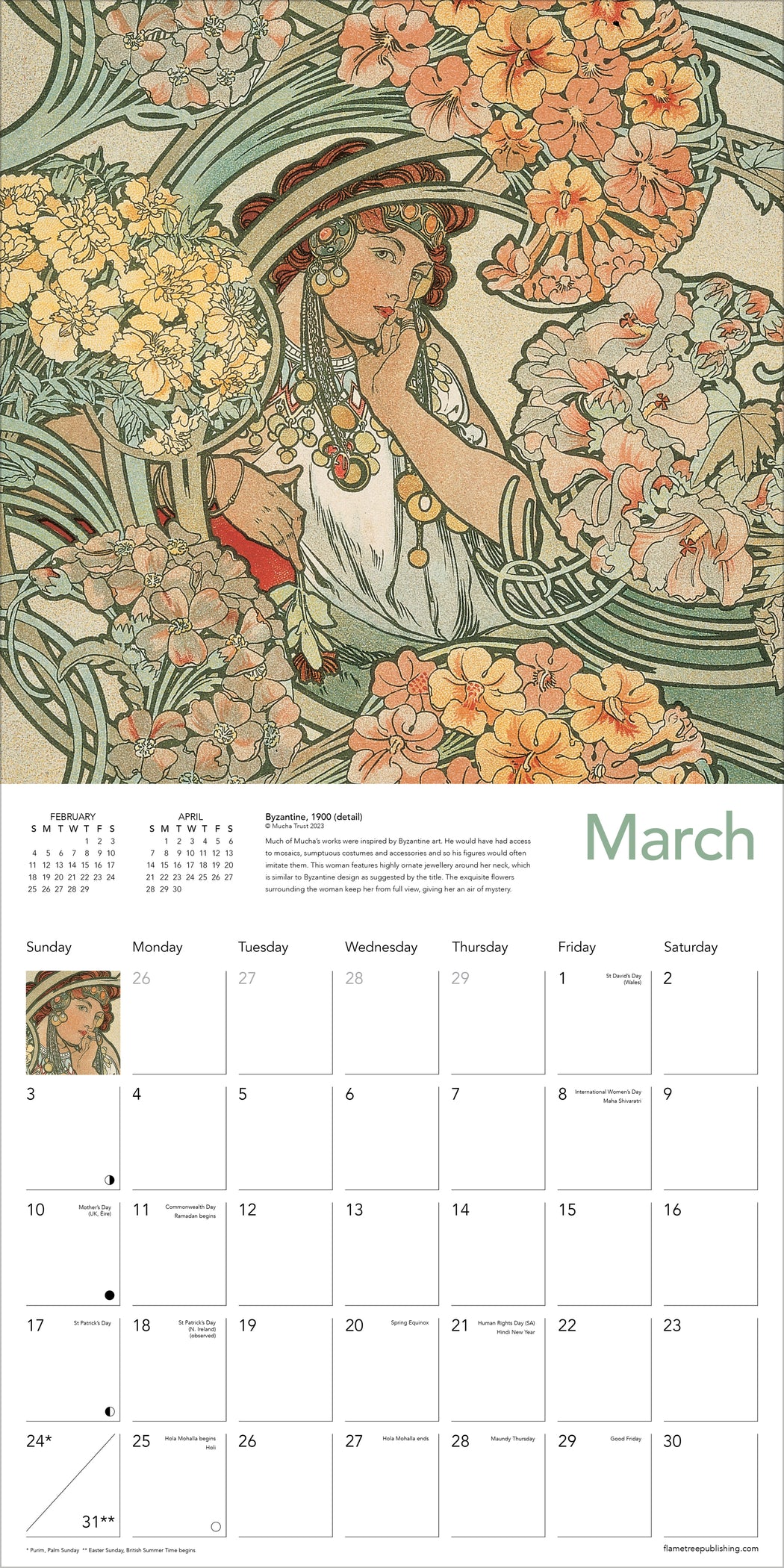 2024 Alphonse Mucha Wall Calendar — Calendar Club