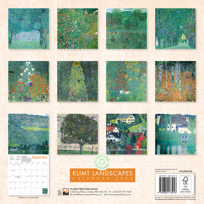2024 Klimt Landscapes Wall Calendar