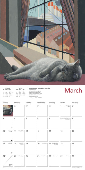 2024 Ivory Cats Wall Calendar
