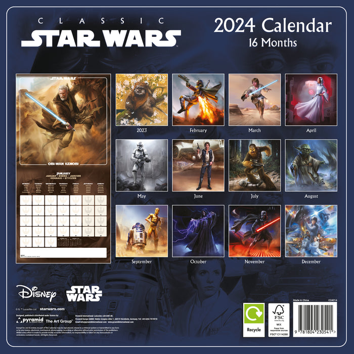 2024 Star Wars Classic Wall Calendar