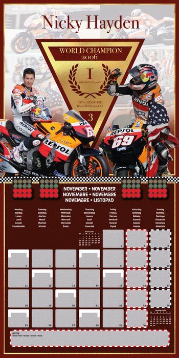 2024 Moto GP Wall Calendar