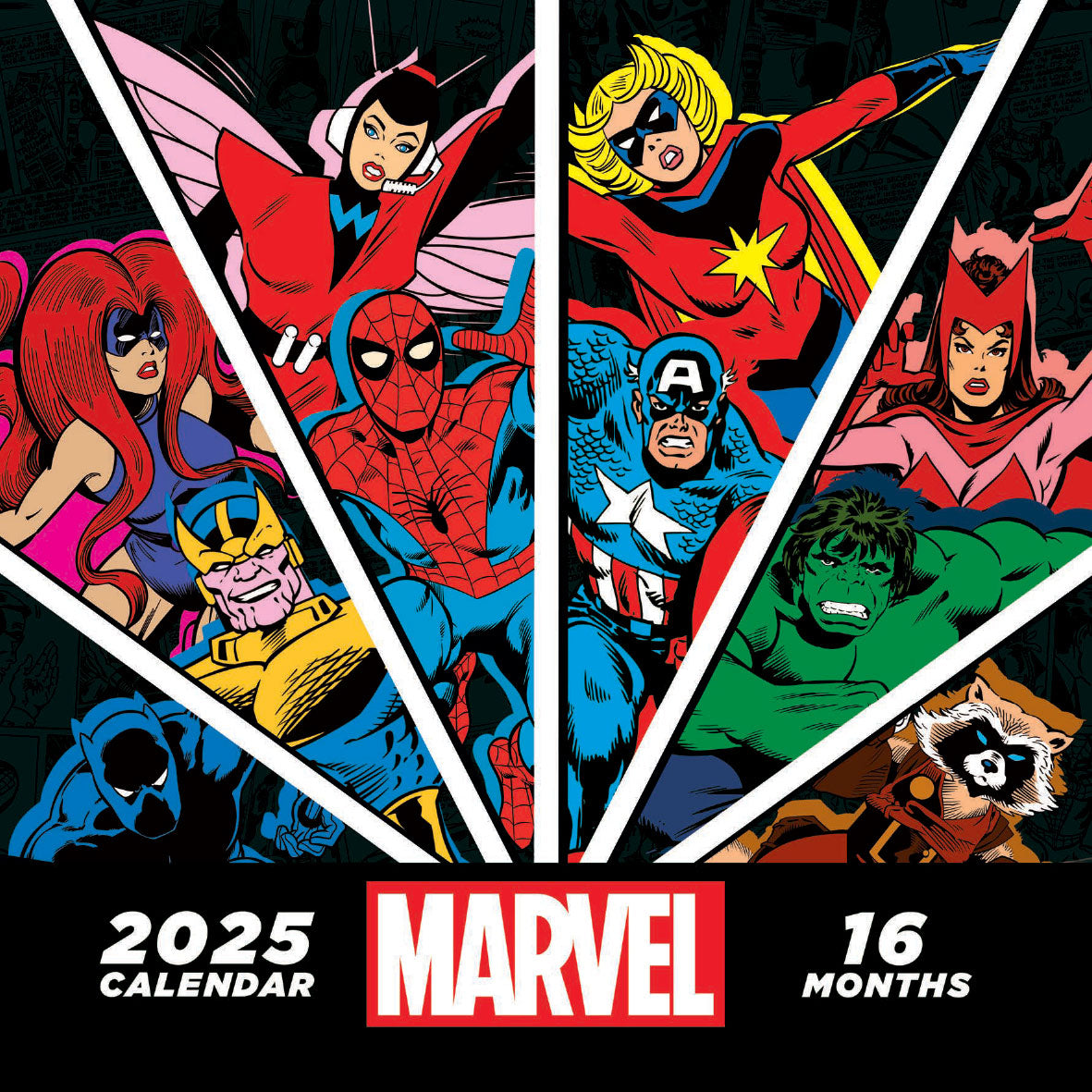 Calendar Club 2025 Marvel Comic Wall Calendar