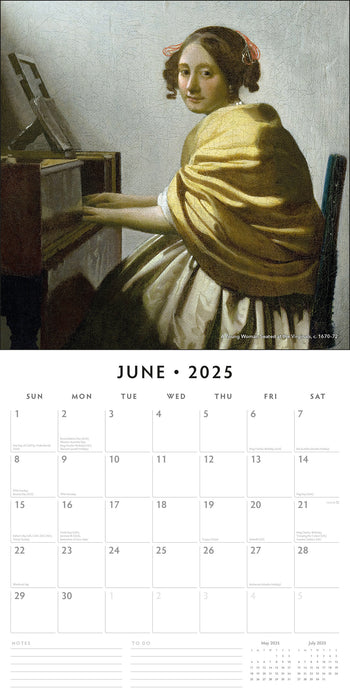 2025 Jan Vermeer Wall Calendar (Online Exclusive)