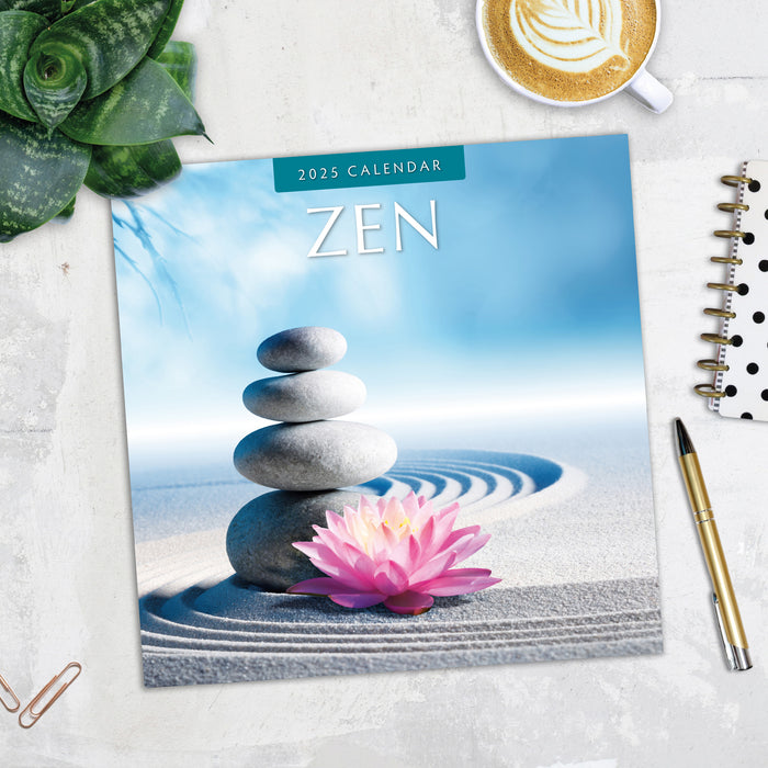 2025 Zen Wall Calendar by  Red Robin Publishing from Calendar Club