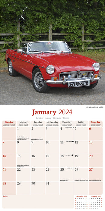 2024 Classic Sports Cars Wall Calendar (Online Exclusive)