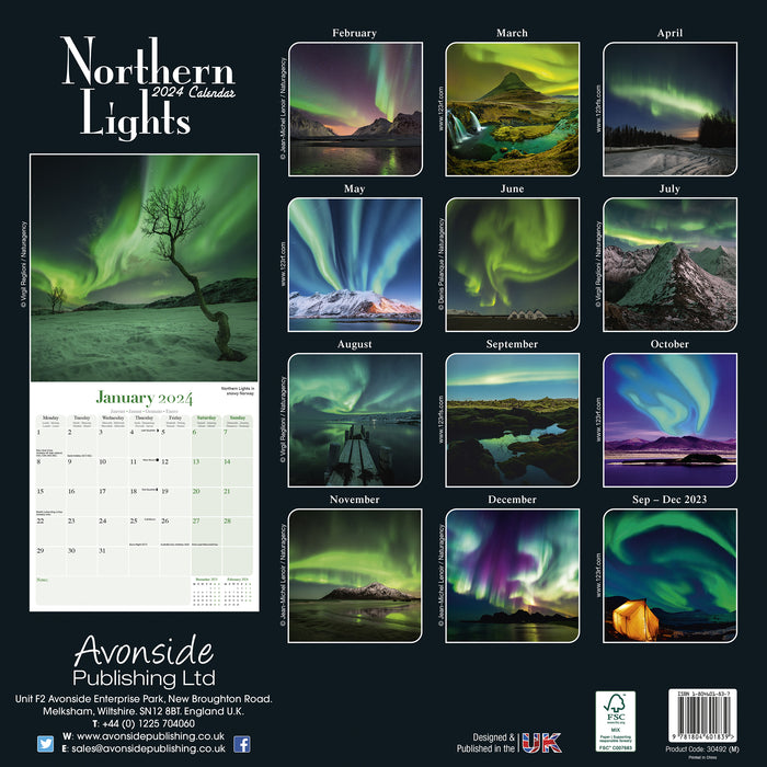 2024 Northern Lights Wall Calendar (Online Exclusive)