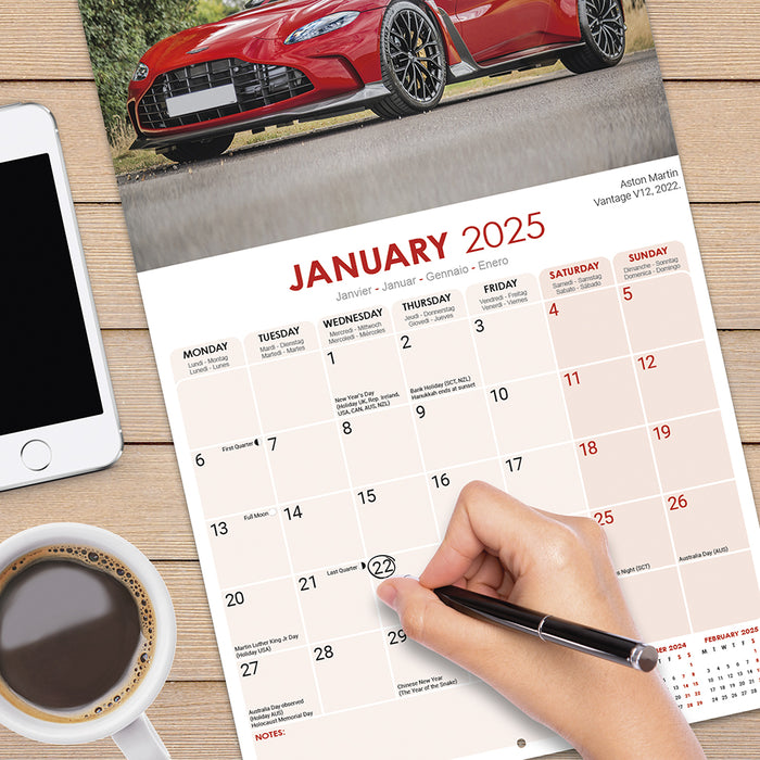 2025 Aston Martin Wall Calendar