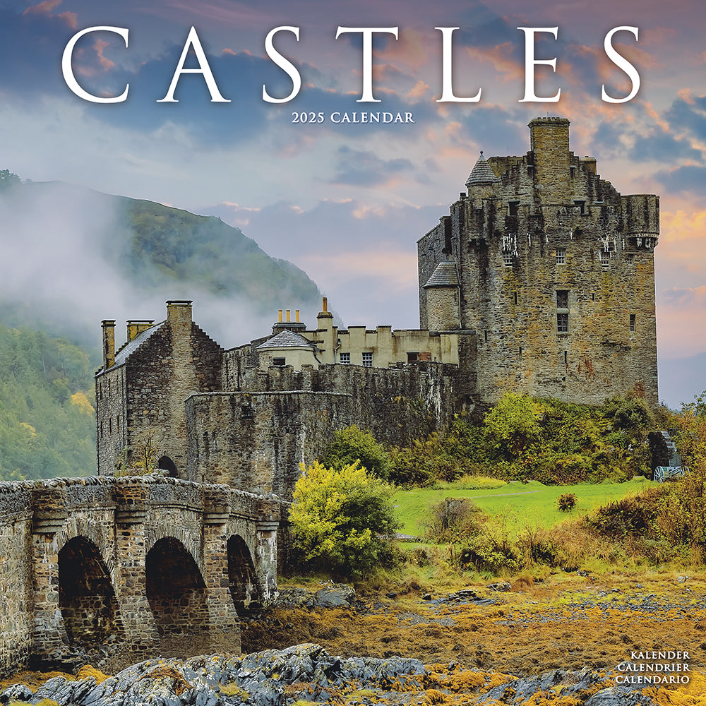 Calendar Club 2025 Castles Wall Calendar