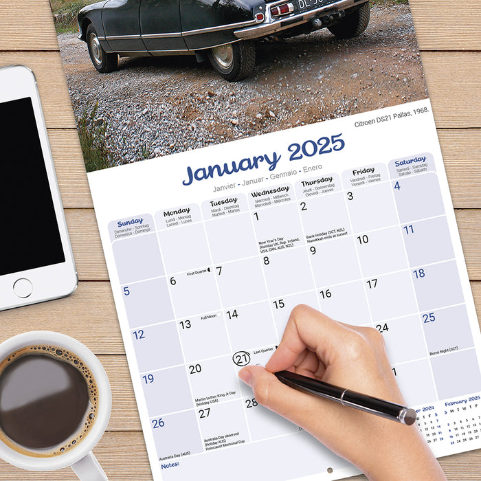 2025 Citroen Classic Cars Wall Calendar