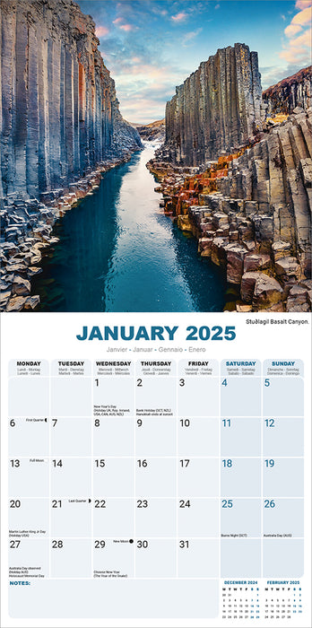 2025 Iceland Wall Calendar (Online Exclusive)