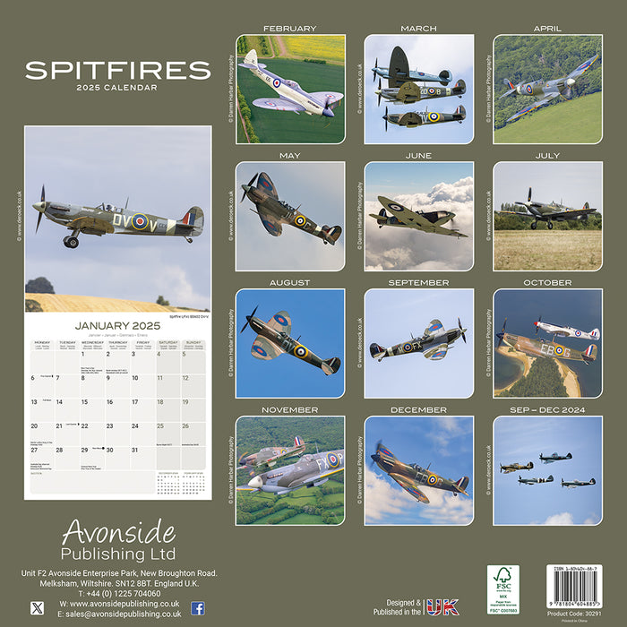 2025 Spitfires Wall Calendar