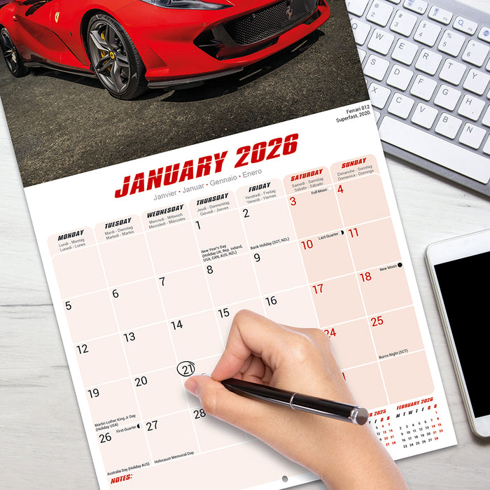 Ferrari 2026 Square Wall Calendar
