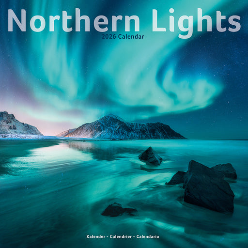 Northern Lights 2026 Square Wall Calendar