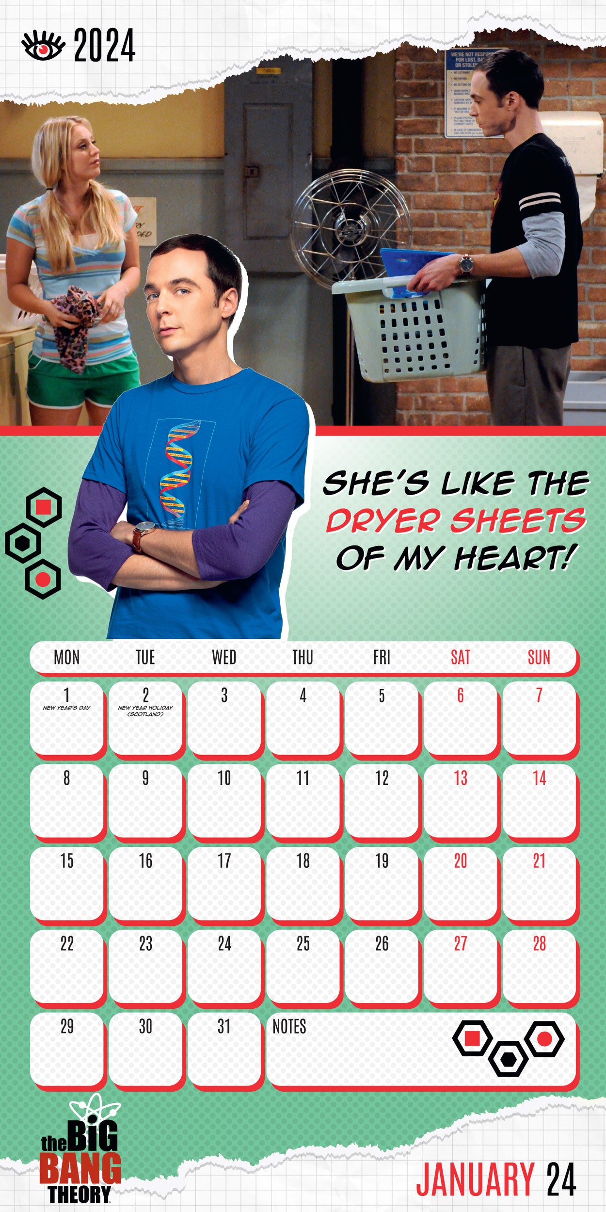 2024 Big Bang Theory Wall Calendar — Calendar Club