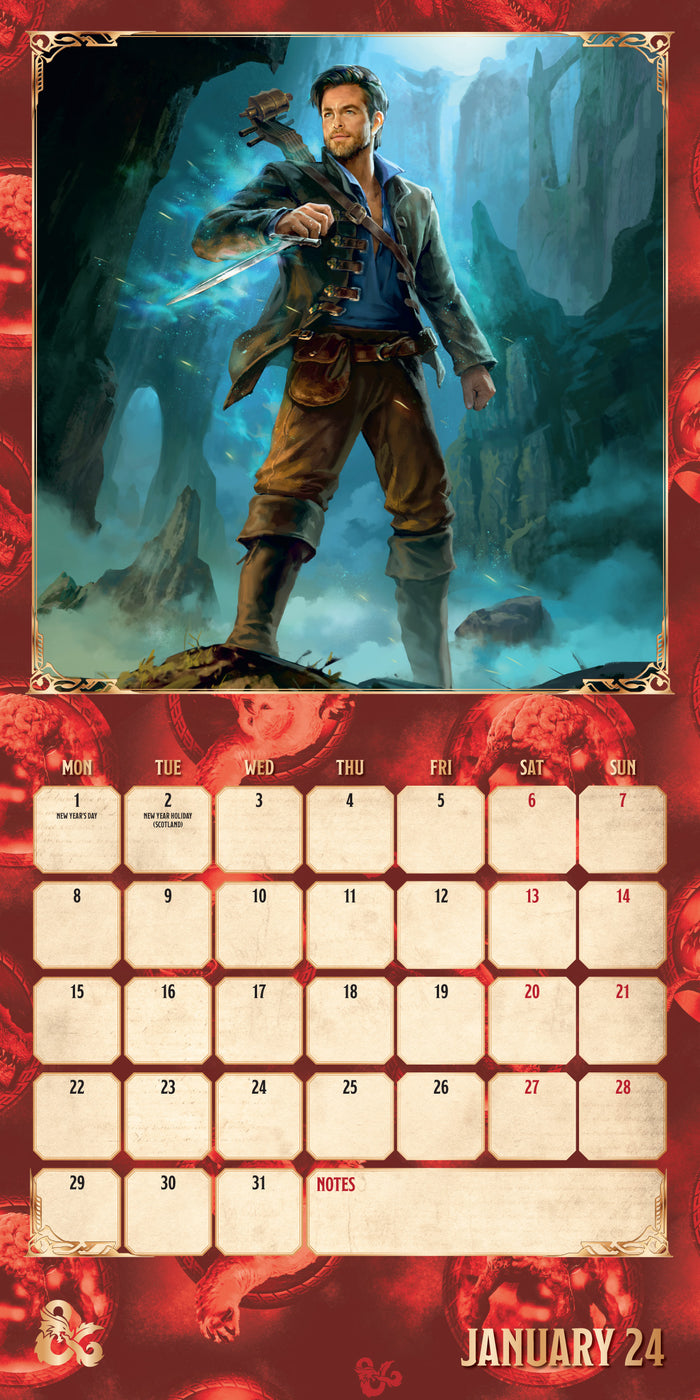 2024 Dungeons & Dragons Wall Calendar — Calendar Club