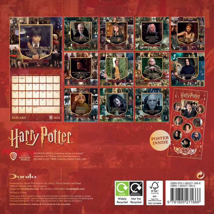 2024 Harry Potter Mini Wall Calendar